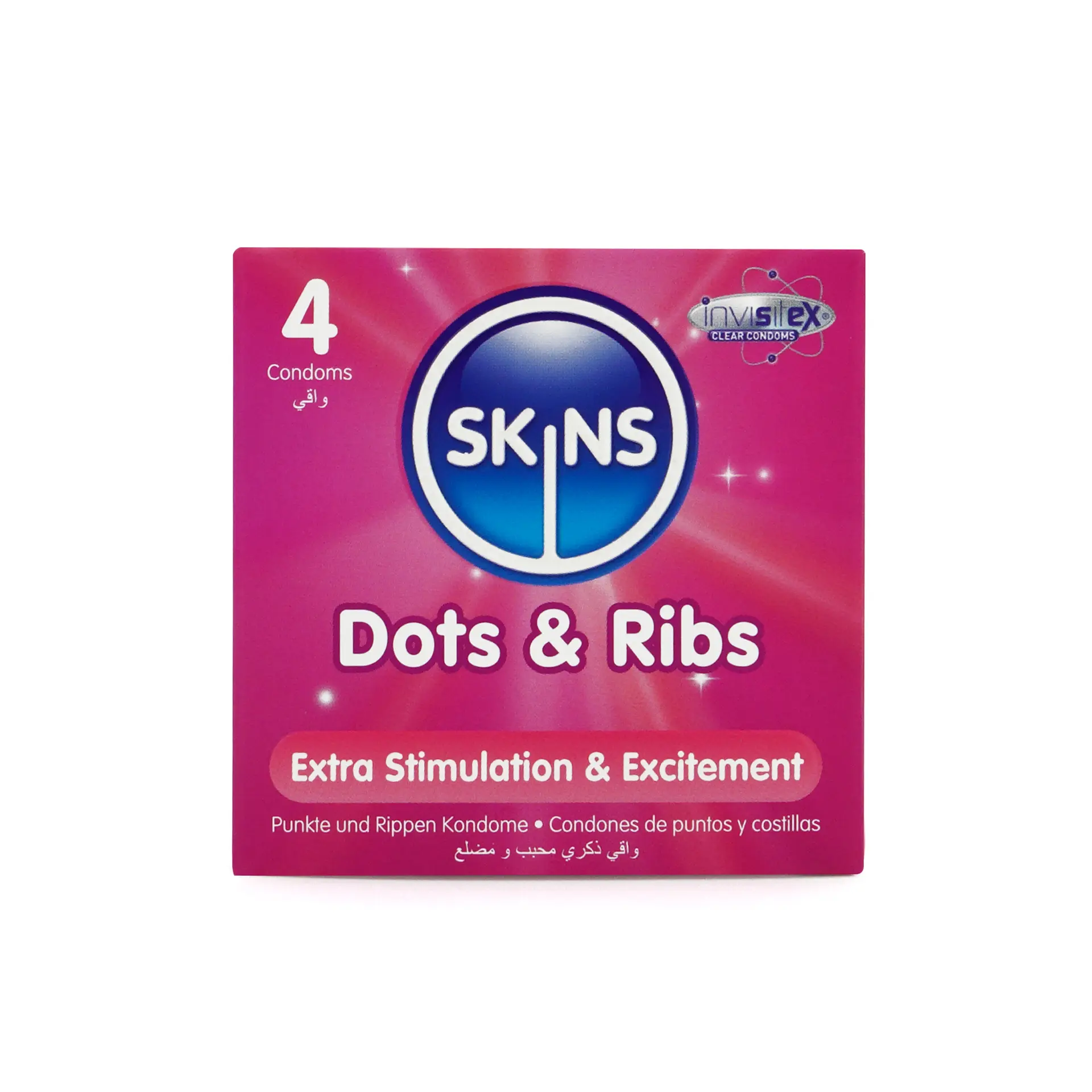 Skins Condom Dots & Ribs 4 Pack - view 4