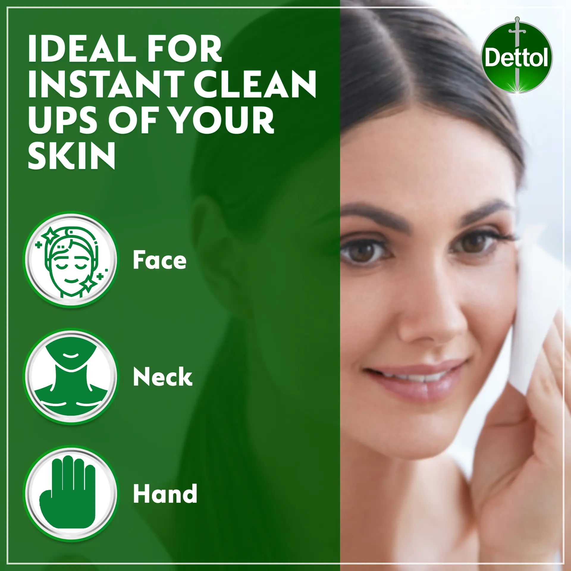 Dettol Original 2 In 1 Antibacterial Skin and Surface Wipes 80 pcs - view 5