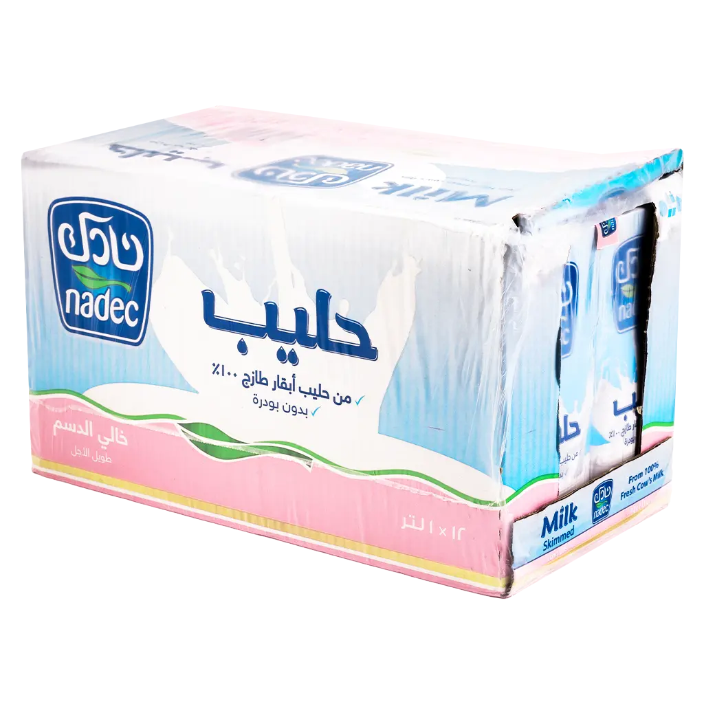 Nadec Skimmed Fat Milk 12 pcs 1 L - view 1