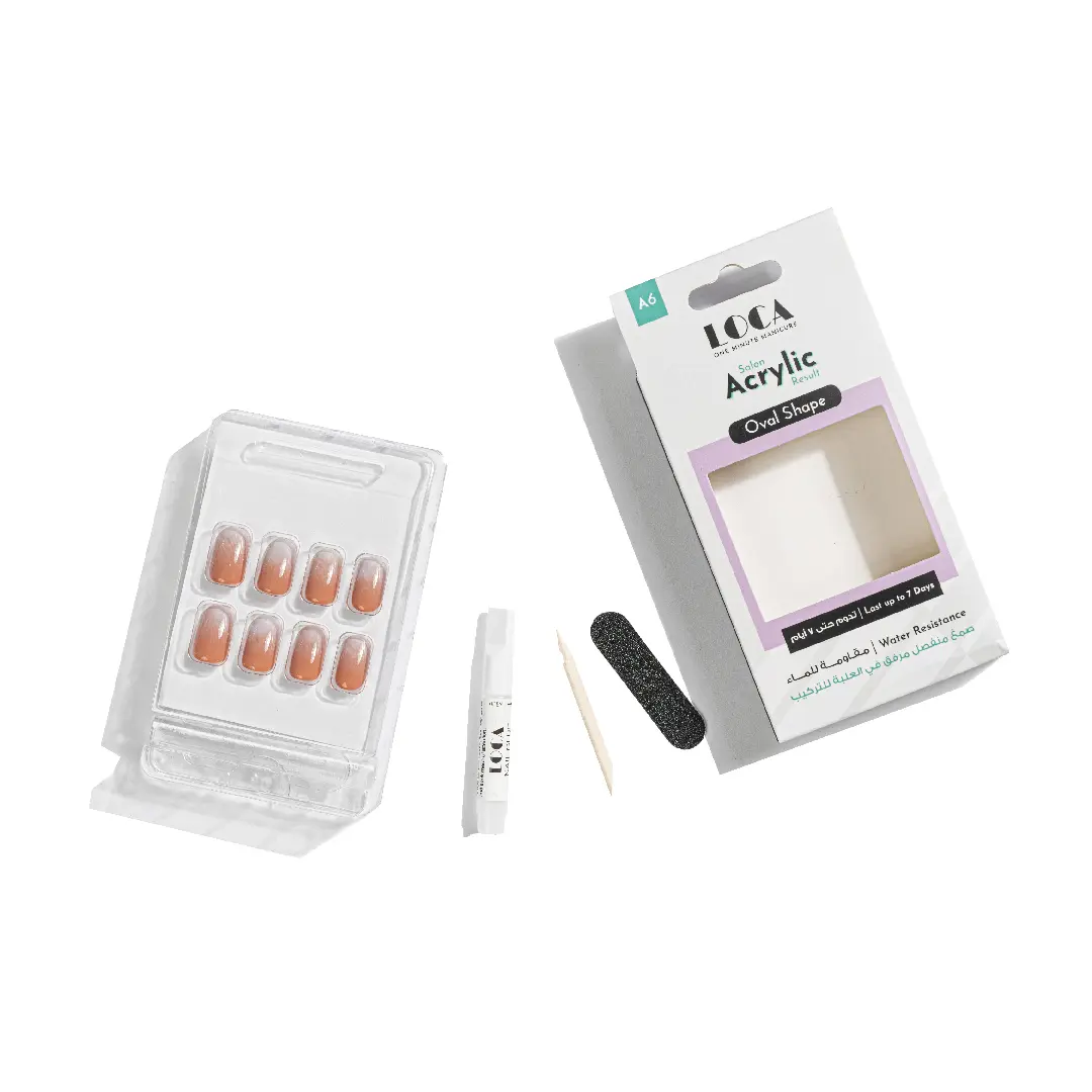 Loca Acrylic Nails A6-Oval Shape Ombre - view 3