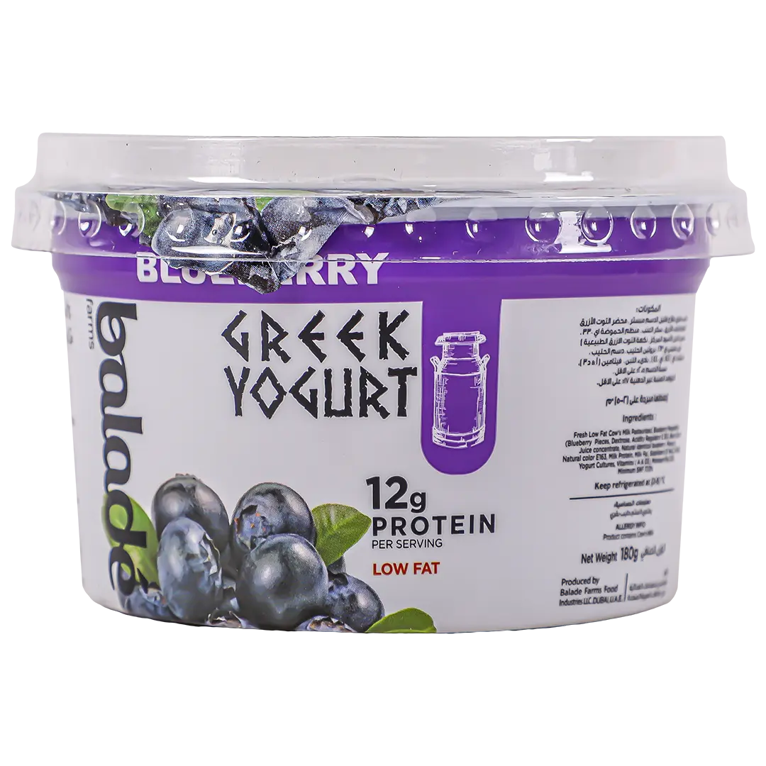 Balade Protein Greek Yoghurt Low Fat Blueberry 180 gm - view 2