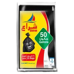 شراع أكياس نفايات عالية السماكة 50 جالون 25 كيس