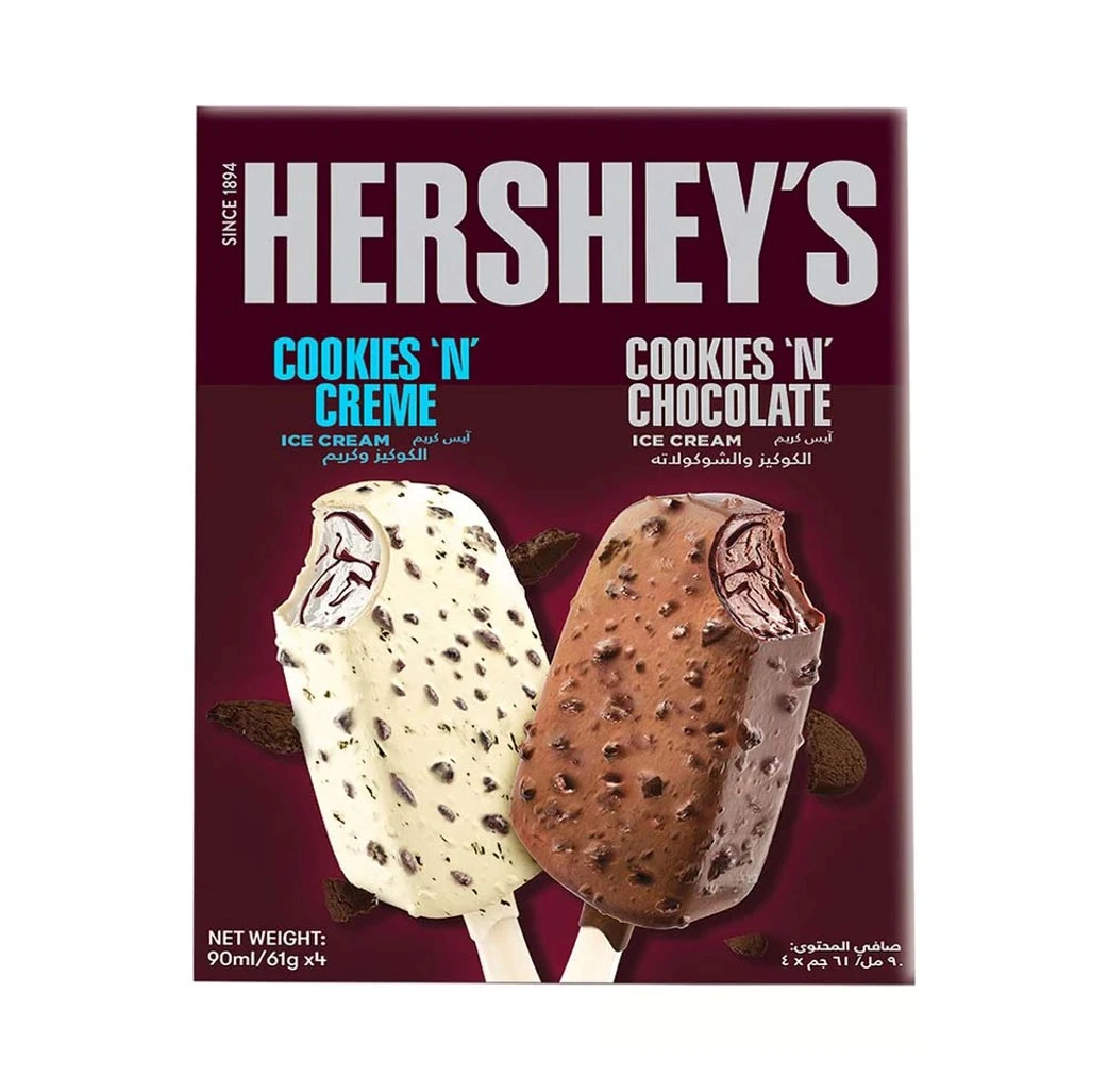 Hershey's Cookies & Chocolate Cookies 'N' Creme Ice Cream 4 pcs 90 ml