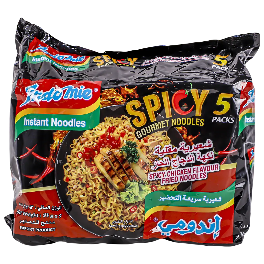 Indomie Hot Spicy Chickn Fried Nodles 5 pcs 83 gm - view 2