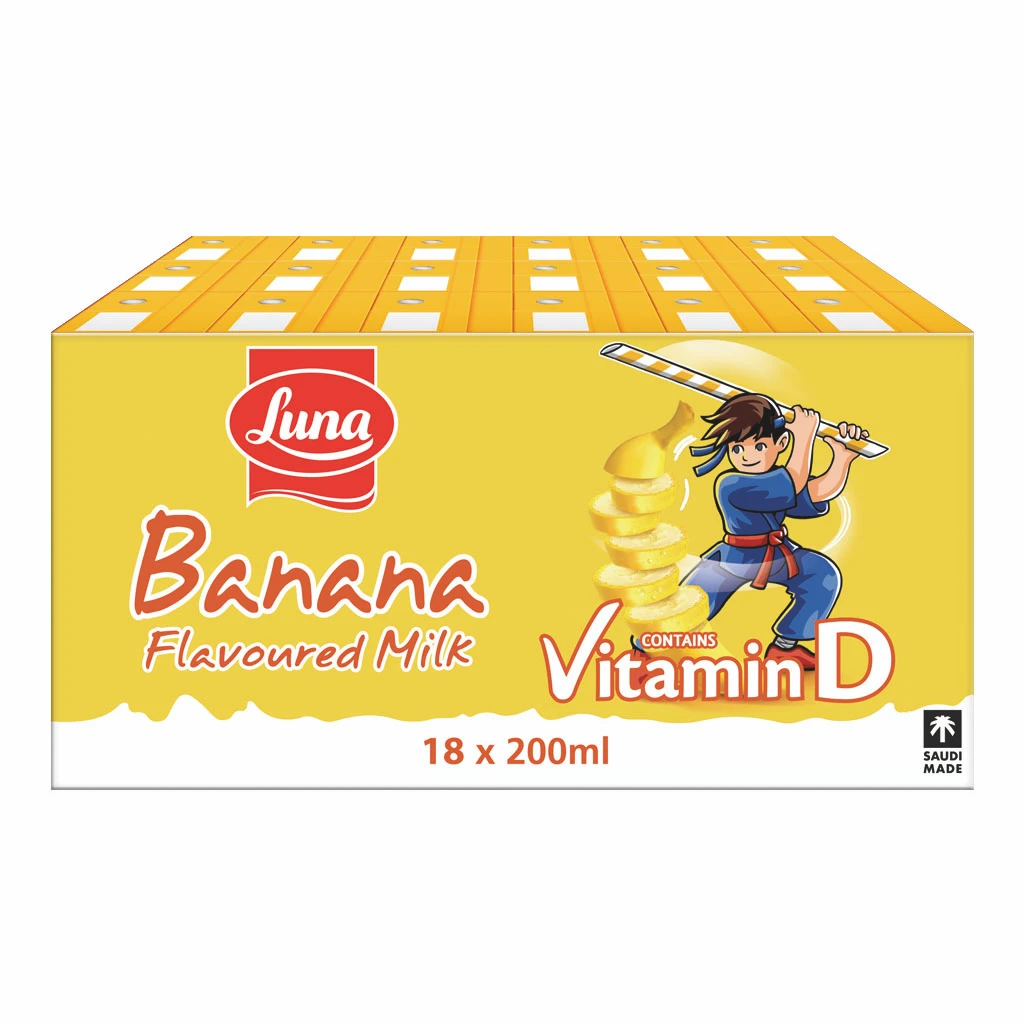 Luna Banana Flavoured Milk 18 pcs 200 ml