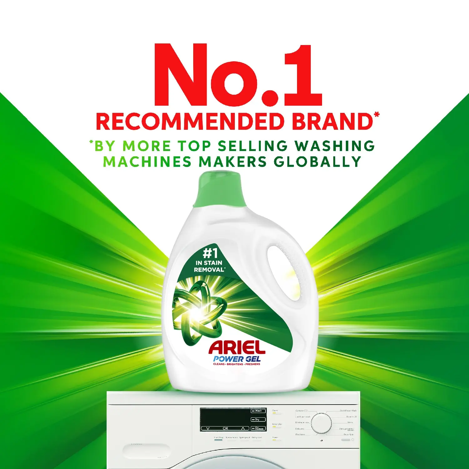 Ariel Power Gel Laundry Detergent Regular 4 Ltr - view 2