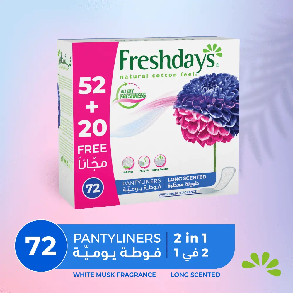 Freshdays Daily Liners Long Scented 72 pads - view 3