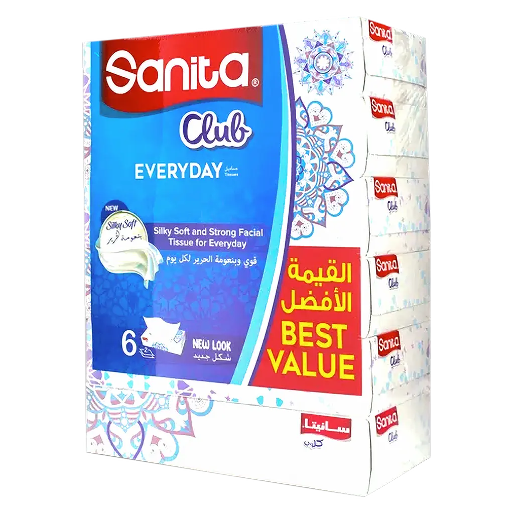  Sanita Club Facial Tissue 76 Sheets 6 Pcs - view 1