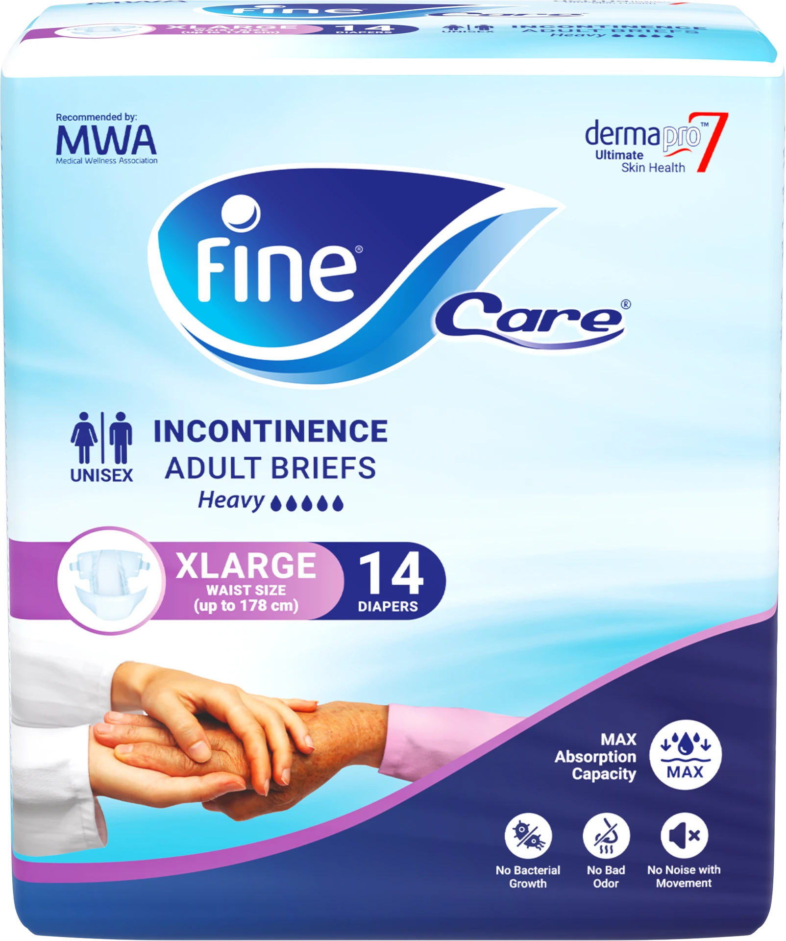 Fine Care Diapers Incontinence Adult X large 14 Diapers