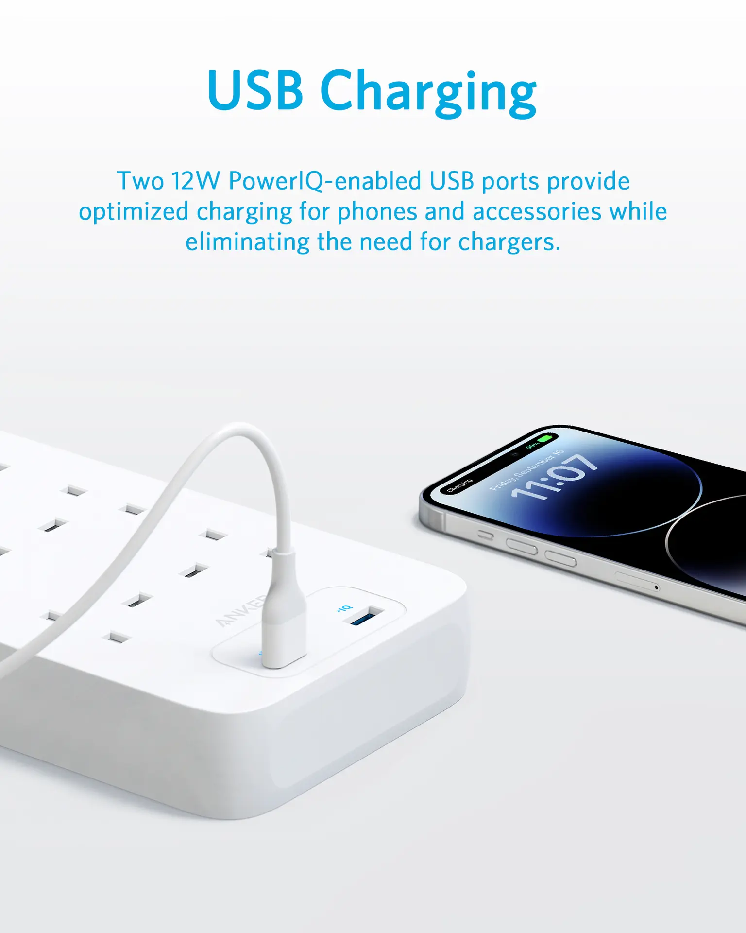 Anker 340 USB Power Strip Power Extension White Color - view 6