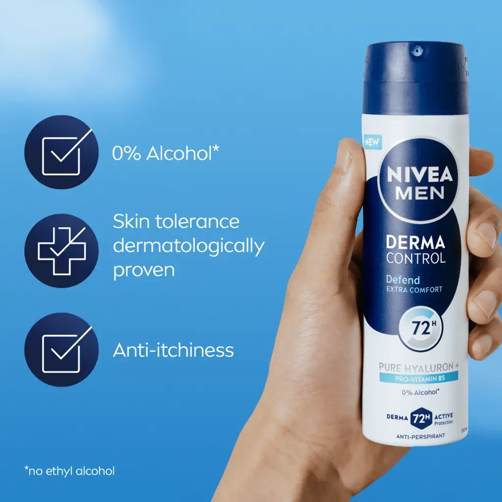 Nivea Men Deodorant Spray Derma Control Defend 150 Ml - view 3