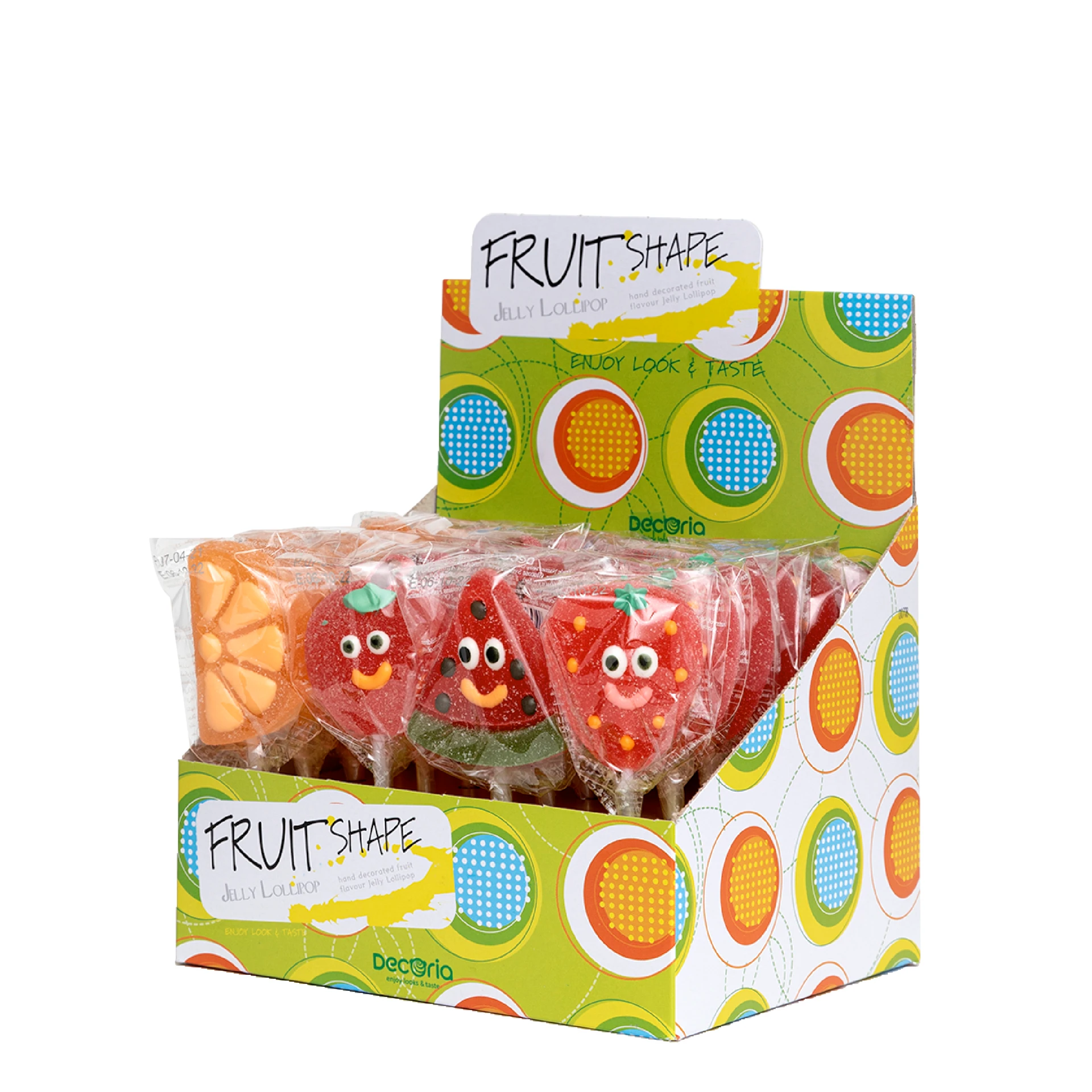 Decoria Fruit Shape Jelly Lollipop 23 gm
