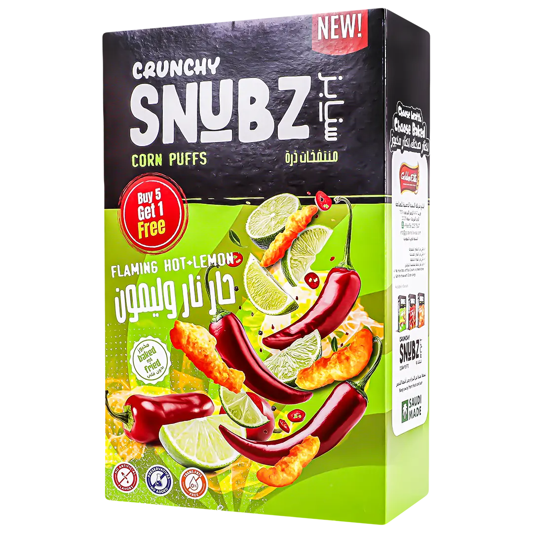 Snubz Corn Puffs Flaming Hot+Lamon 6 pcs 30 gm - view 1