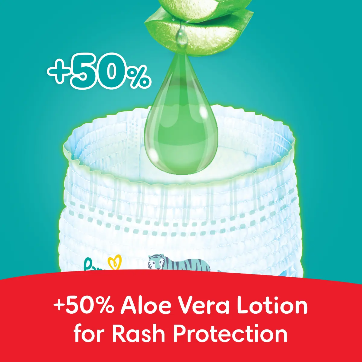 Pampers Diapers Rash Protection Pants Size 6 Aloe Vera Lotion 34 Pants  - view 4