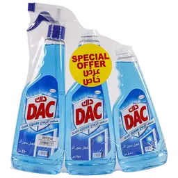 Dac Glass Cleaner 650 ml *2 
with Dac Glass Cleaner 450 ml