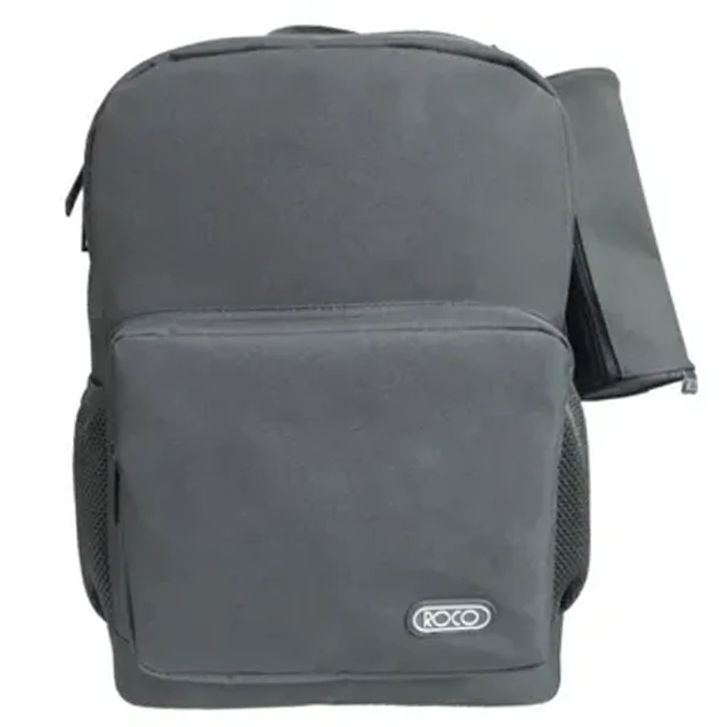 Roco Bag Backpack With Pencil Case 17 inch Grey