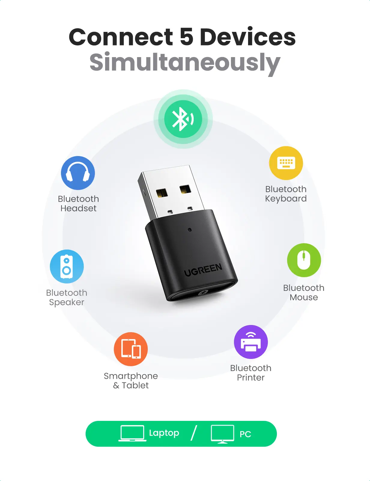 Ugreen  USB Bluetooth 5.0 Adapter - view 6