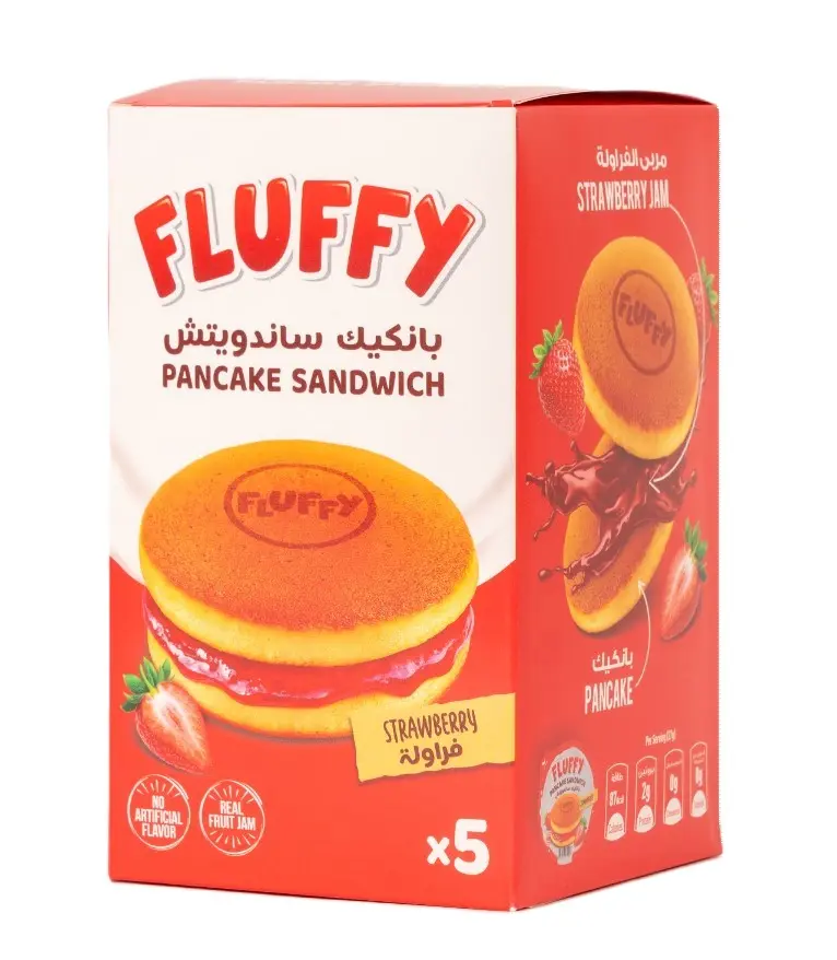 Fluffy Pancake Sandwich Strawberry Filled 37GmX5 - view 1