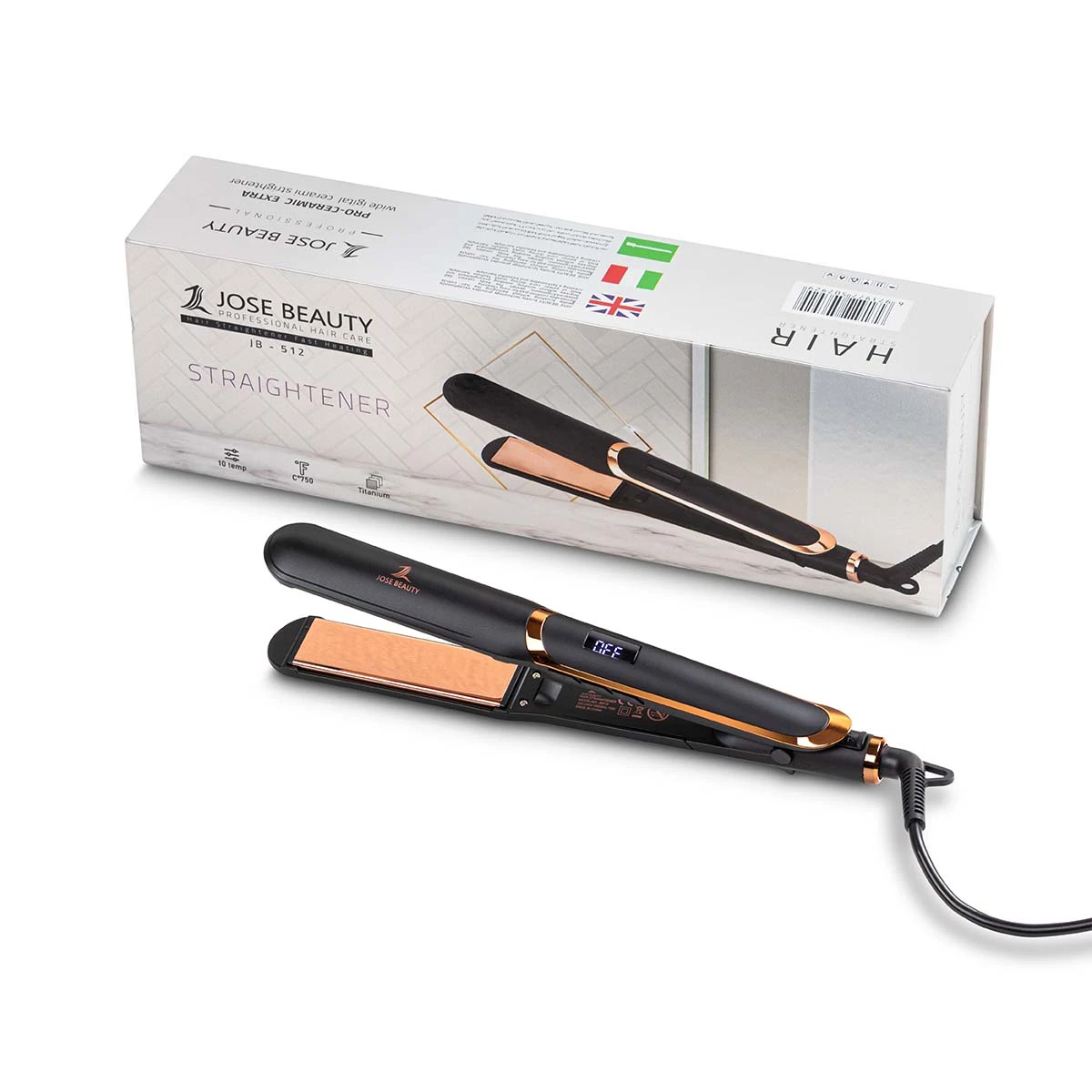 Jose Beauty Hair Straightener Fast Heating Titanium JB-512