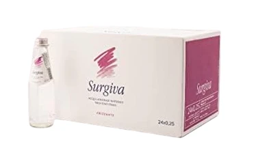 Surgiva Natural Mineral Sparkling  Italian Water   24 pcs Glass 250 ml 