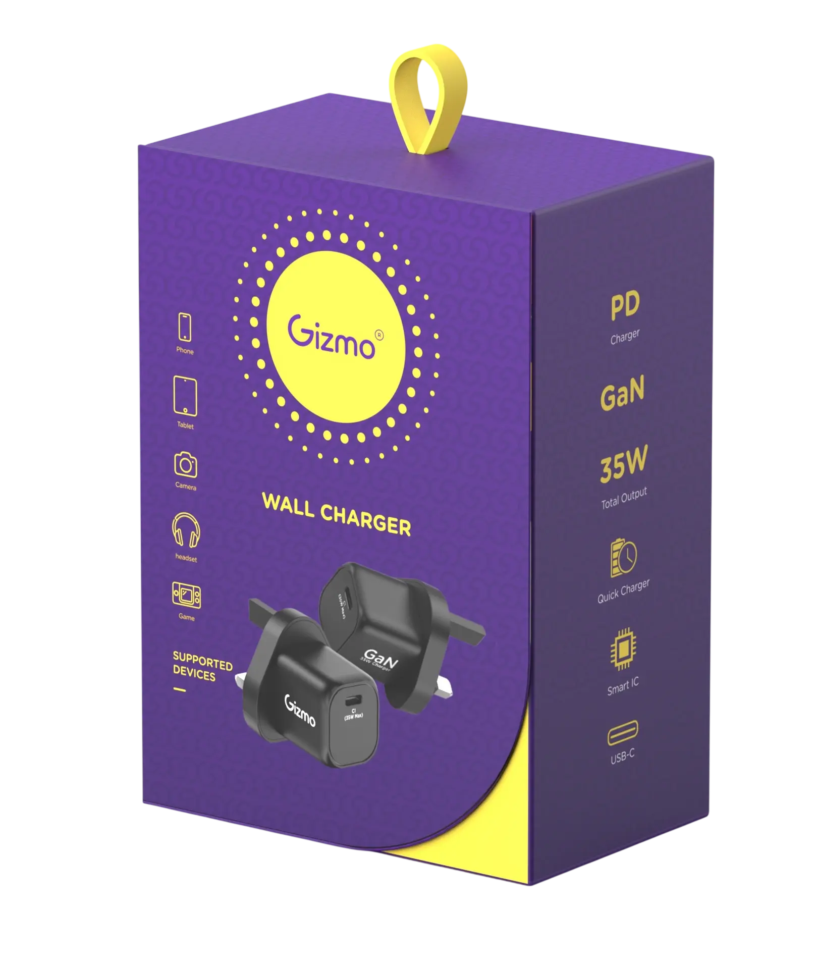 Gizmo 35W Black USB-C Wall Charger - view 2