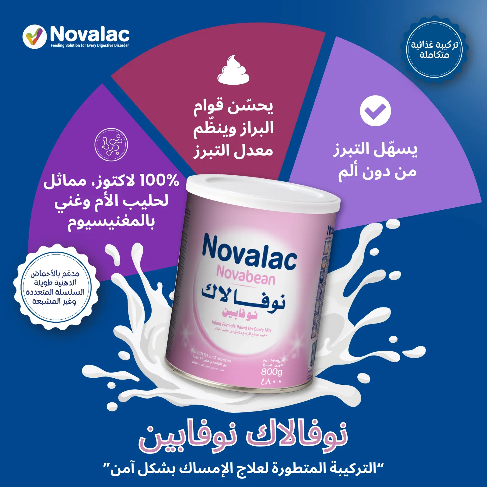 Novalac Novabean Anti-Constipation Infant Milk Formula 0-12 Months 800 Gm - view 6