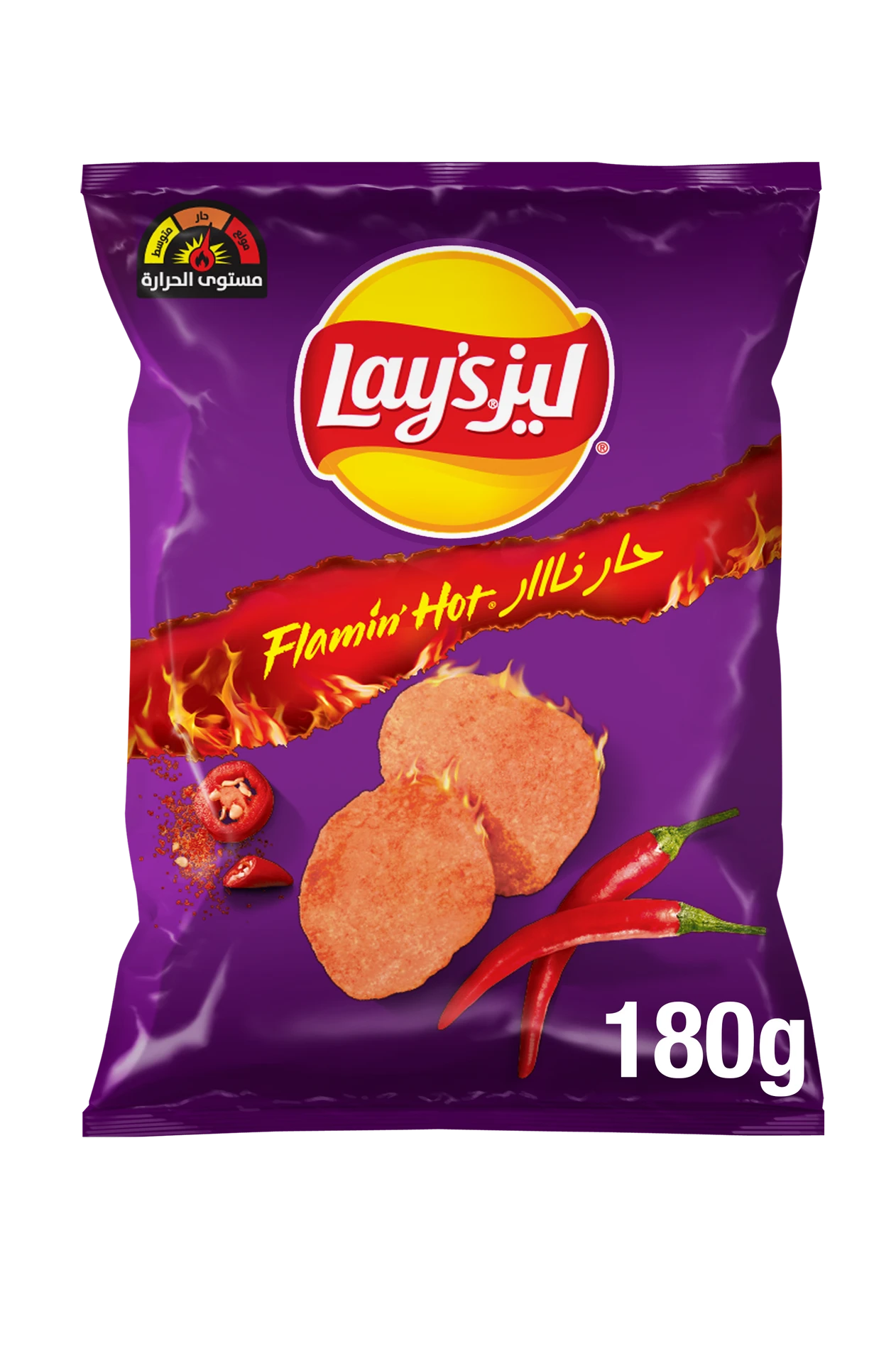 ليز رقائق البطاطس حار نار 155 جم