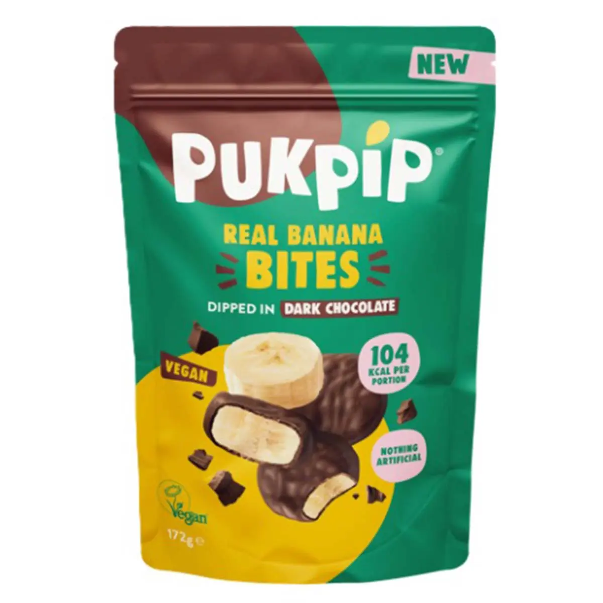 Pukpip Frozen Banana Bites Dipped in Dark Chocolate 175 gm - view 1