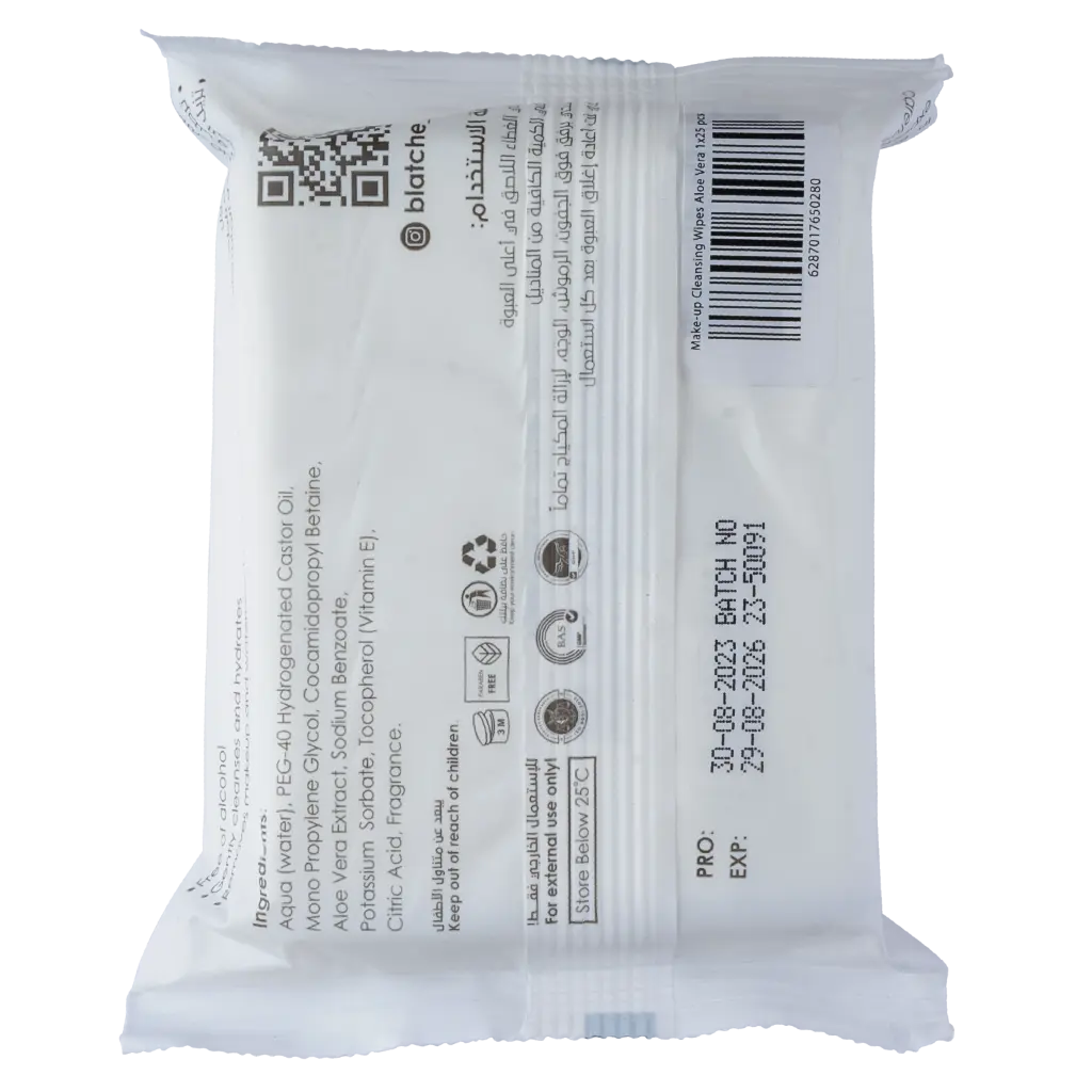 Blatche Makeup Cleansing Wipes Aloe Vera 25 Sheets - view 2
