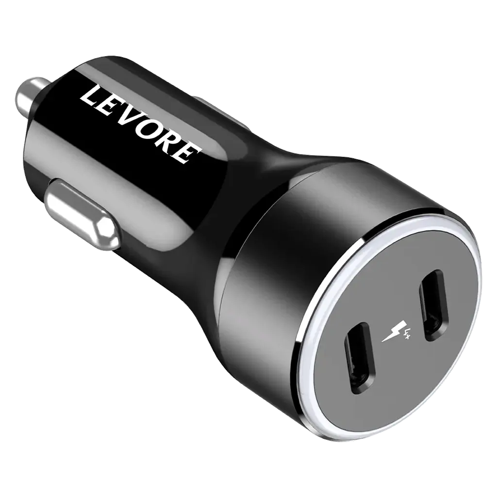 Levore Car Charger 66W 2USB-C Pd Ports Black - view 1