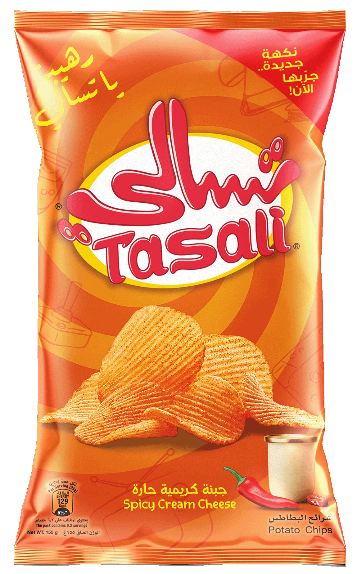 Tasali Potato Chips Spicy Cream Cheese 155 gm