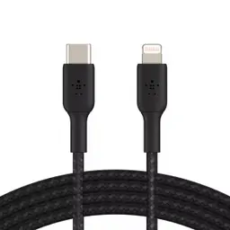 Belkin boost charge lightning to usb c cable braided 2m black