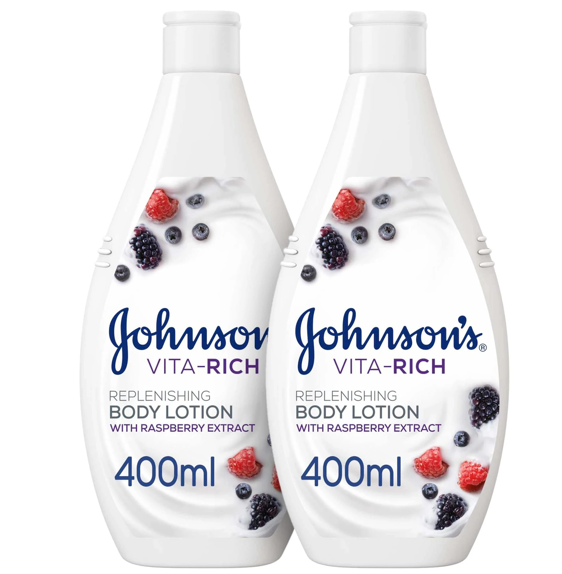 Johnson'S Vitarich Replenishing Raspberry Body Lotion 2pcs 400 ml