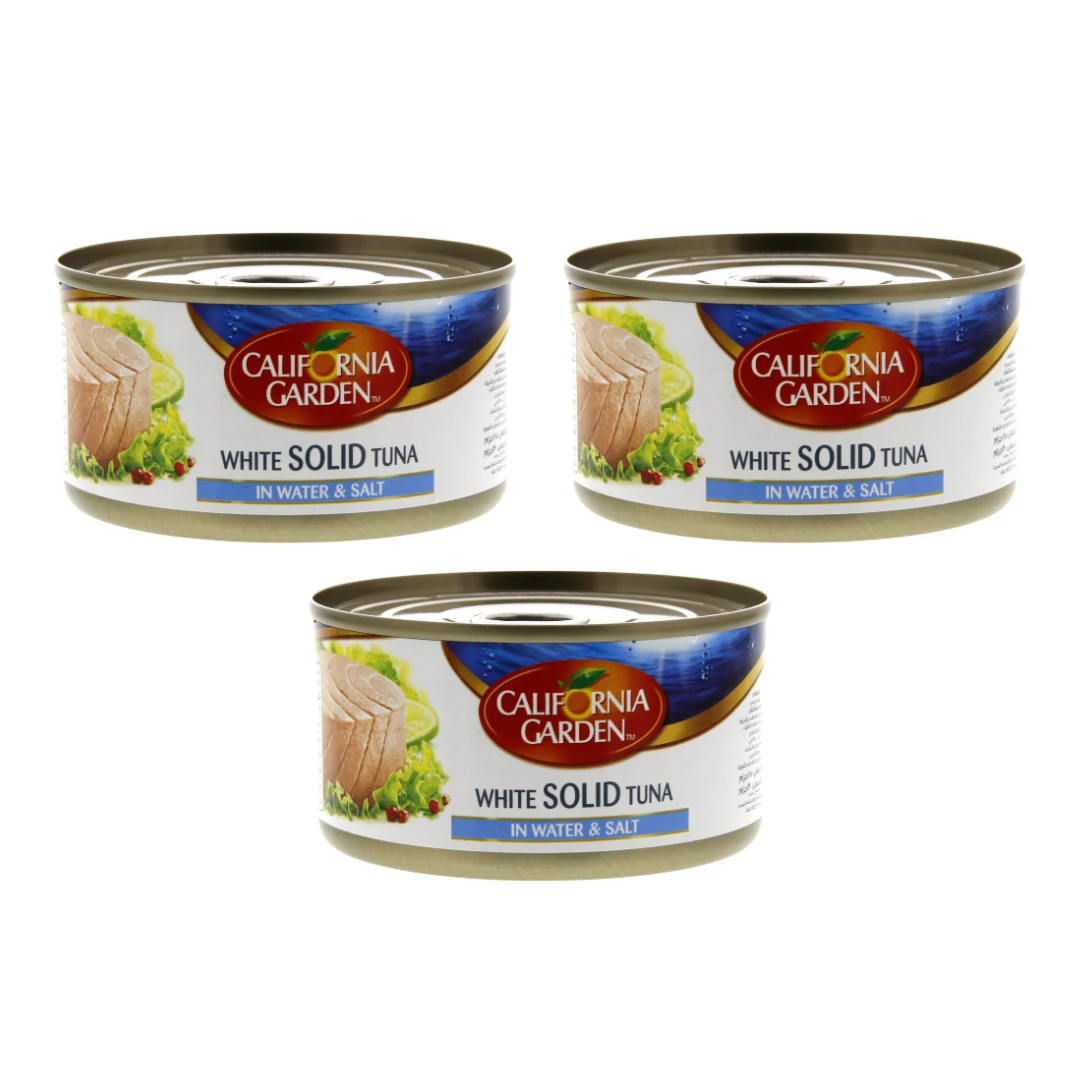 California Garden White Solid Tuna In Water&Salt  3X185G