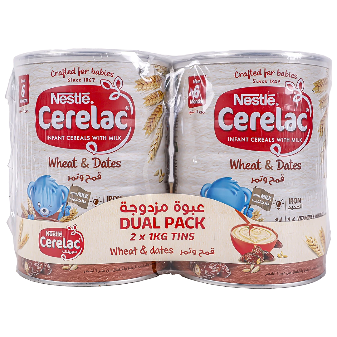 Cerelac Wheat and Dates with Milk Dual Pack 2 pcs 1 kg