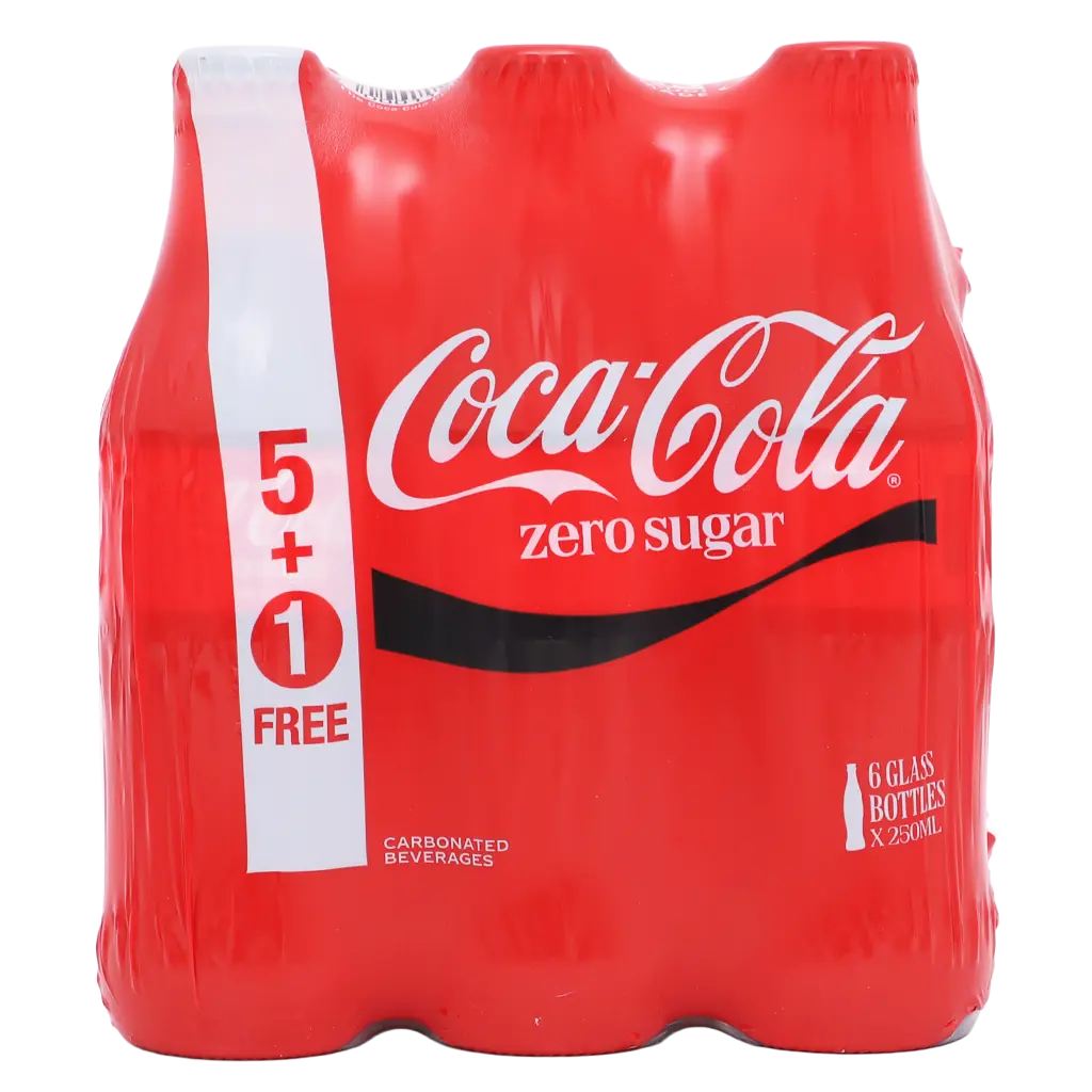 Coca Cola Zero Soft Drink Glass 6 pcs (5+1 FREE) *250 ml   - view 3