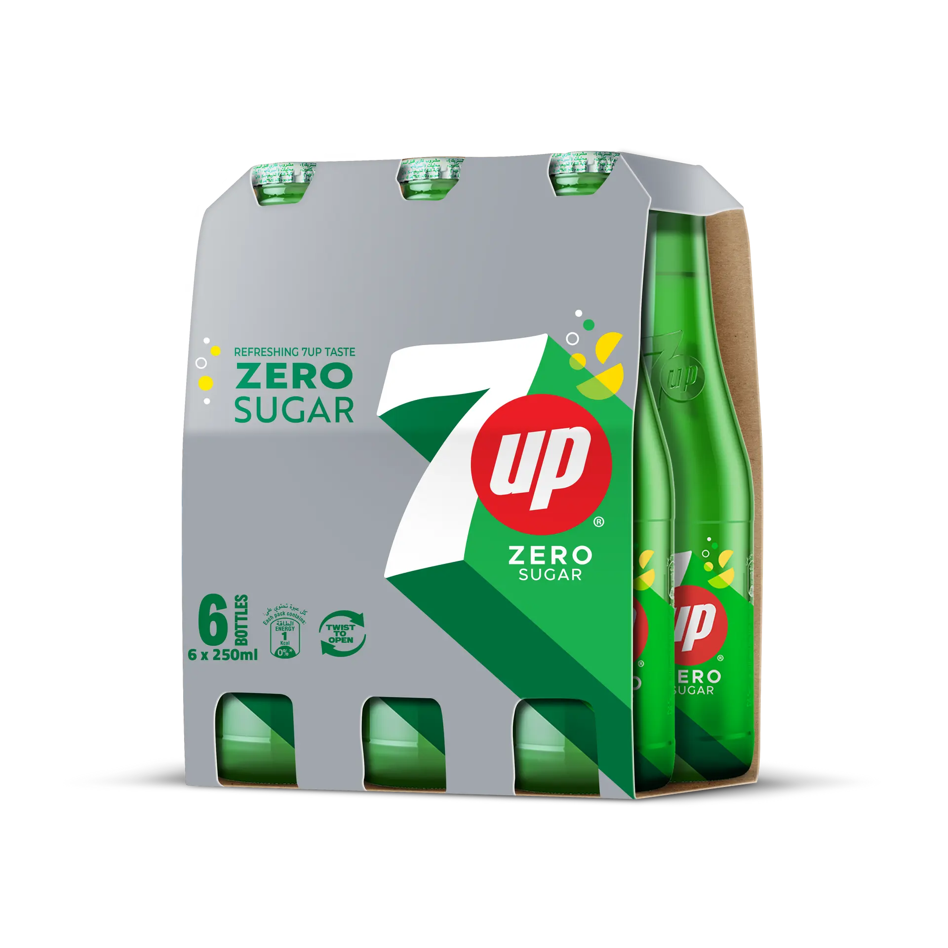  7UP Zero Soft Drink Glass 6 pcs 250 ml - view 1