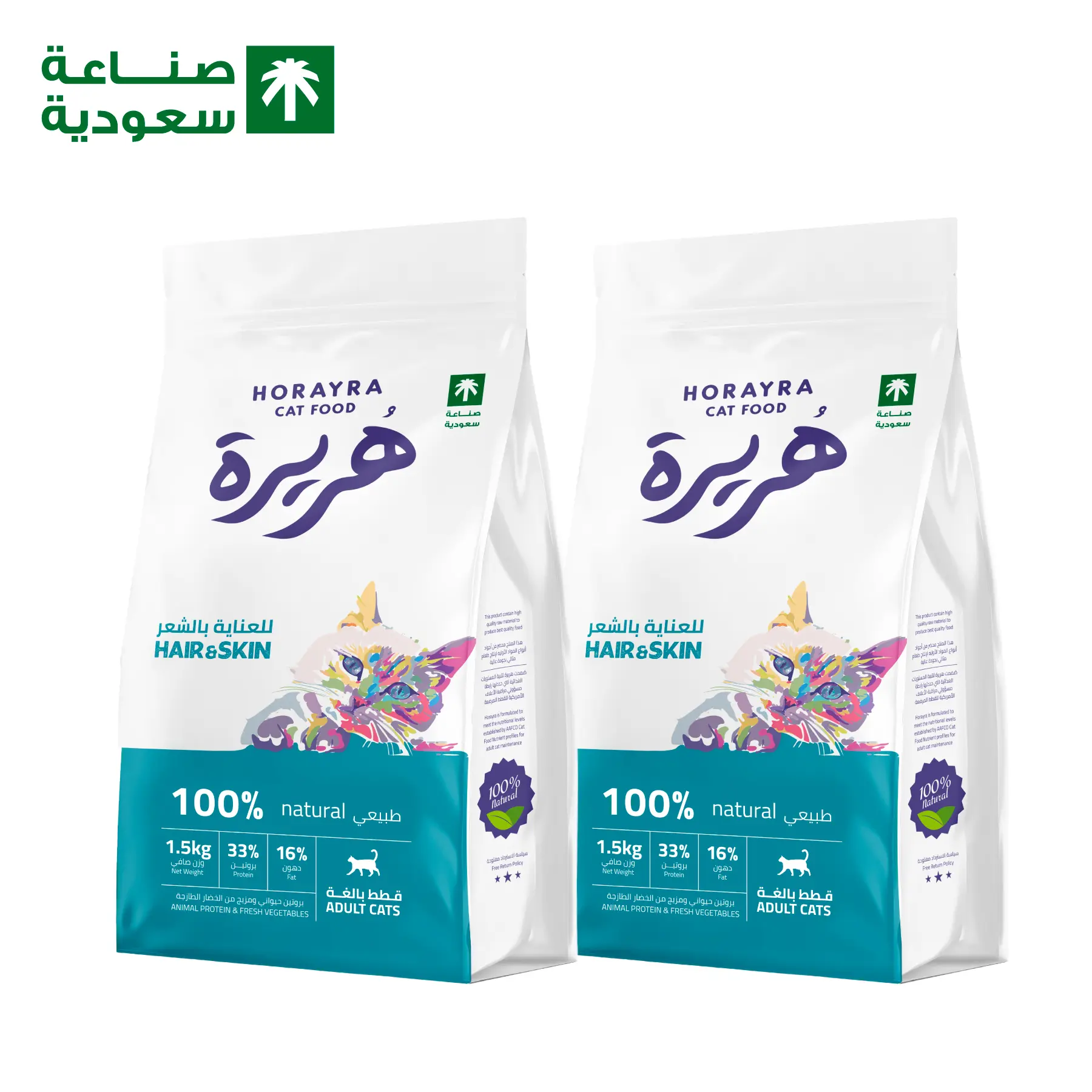Horayra Dry  Food For Adults Cat  For  Hair & Skin 1.5 kg  With Free 1.5 kg - view 1