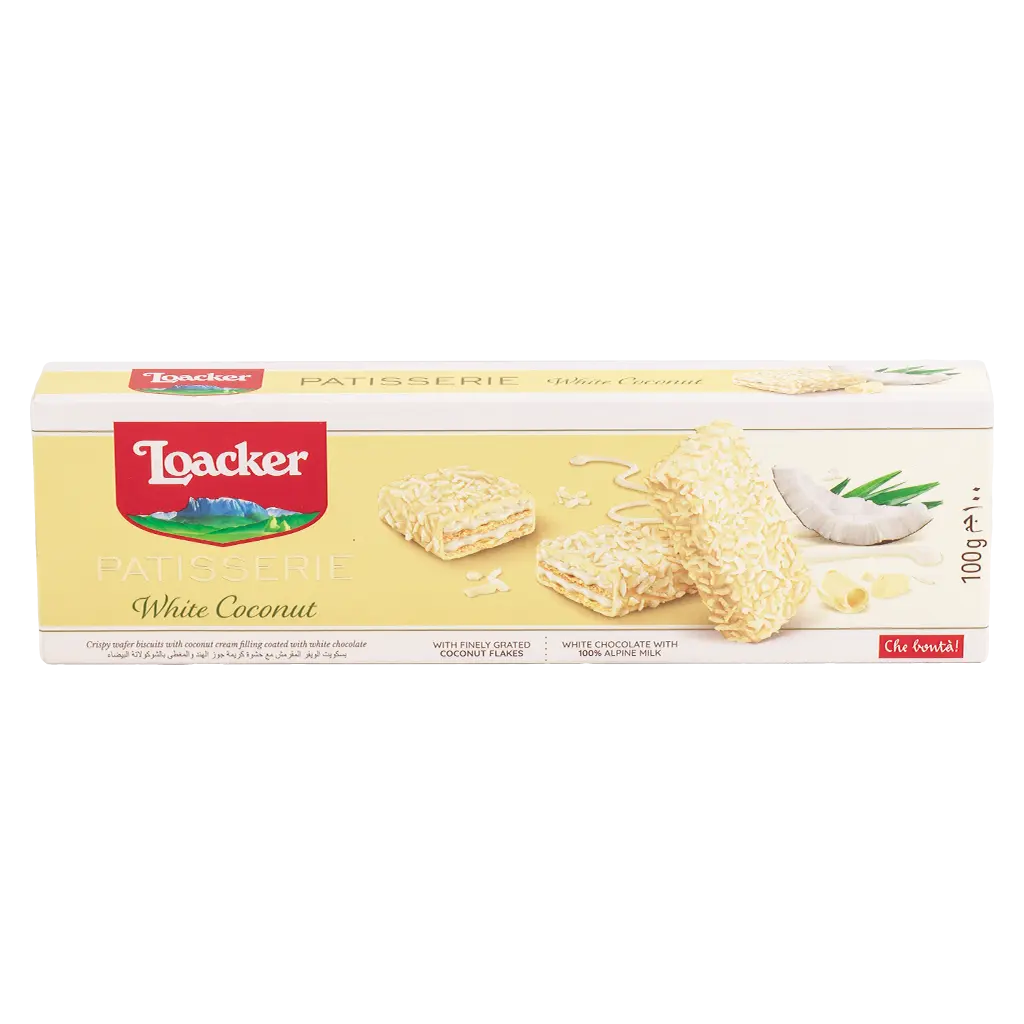 Loacker Pasticceria Wafer With White Chocolate & Coconut 100 gm - view 2