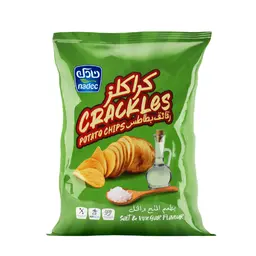 Nadec Crackles Potato Chips Salt & Vinegar Flavour 155 Gm