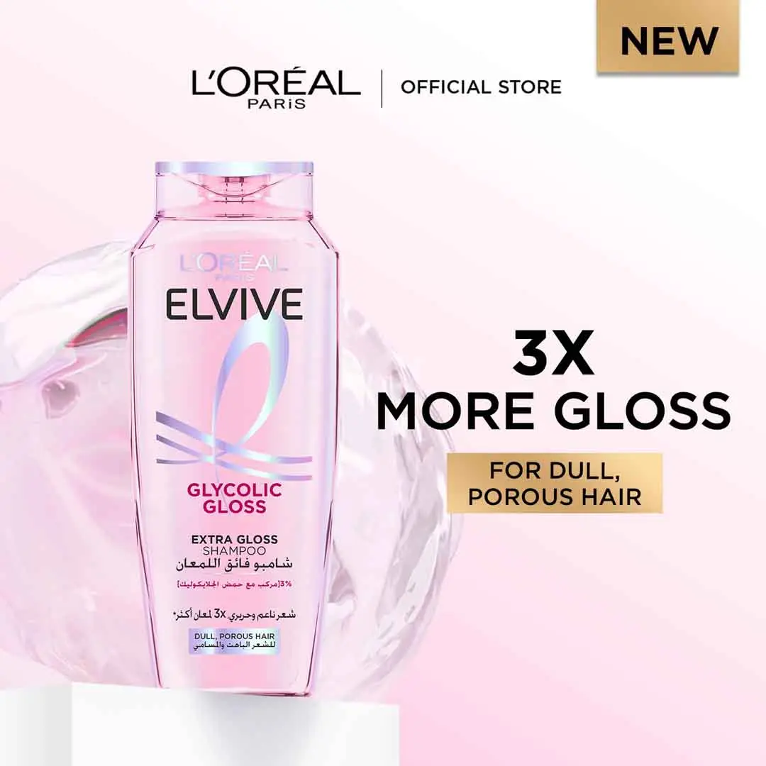 L'Oreal Paris Elvive Glycolic Gloss Shampoo 400 ml - view 3