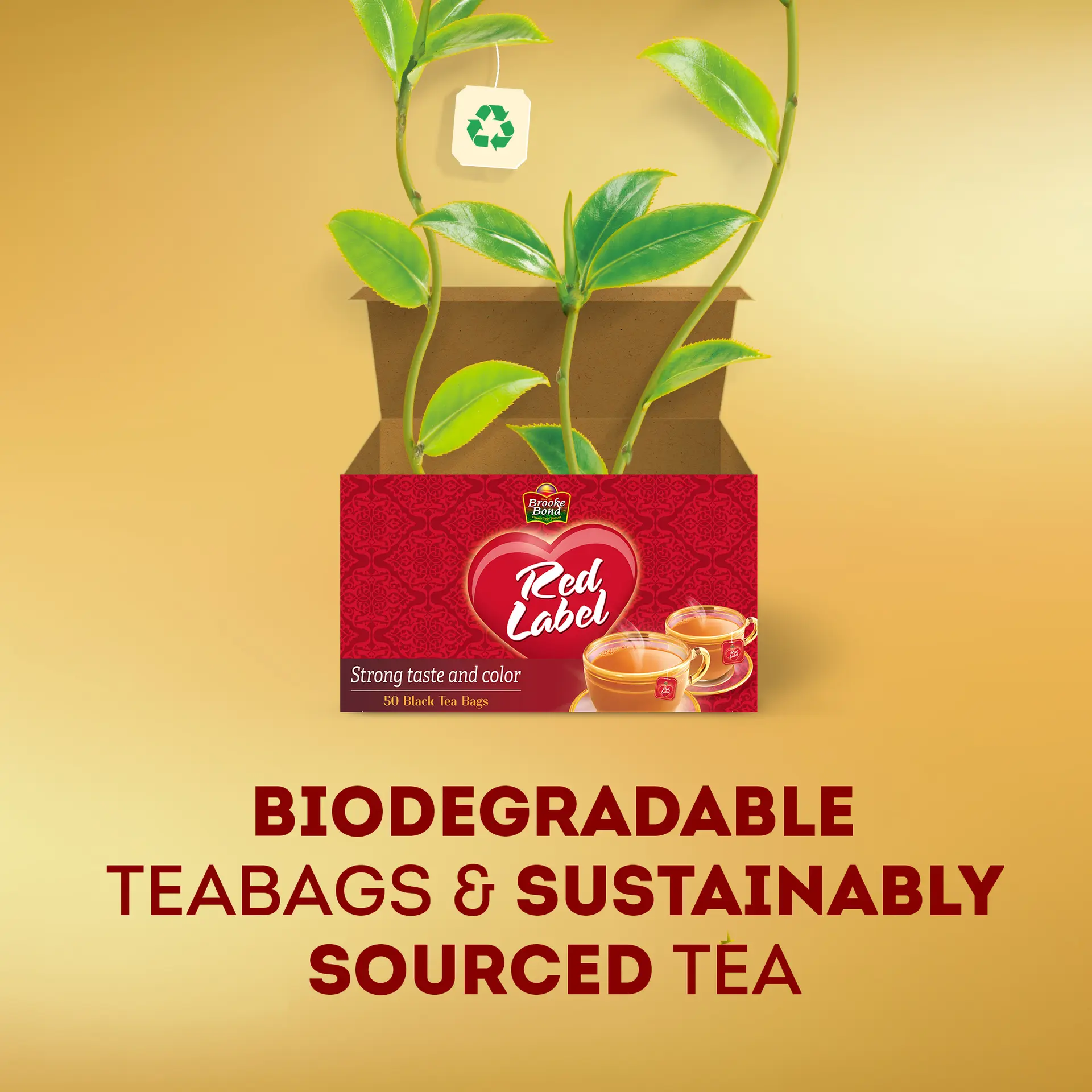 Brooke Tea Bond Red Label Black Loose 200 gm - view 3