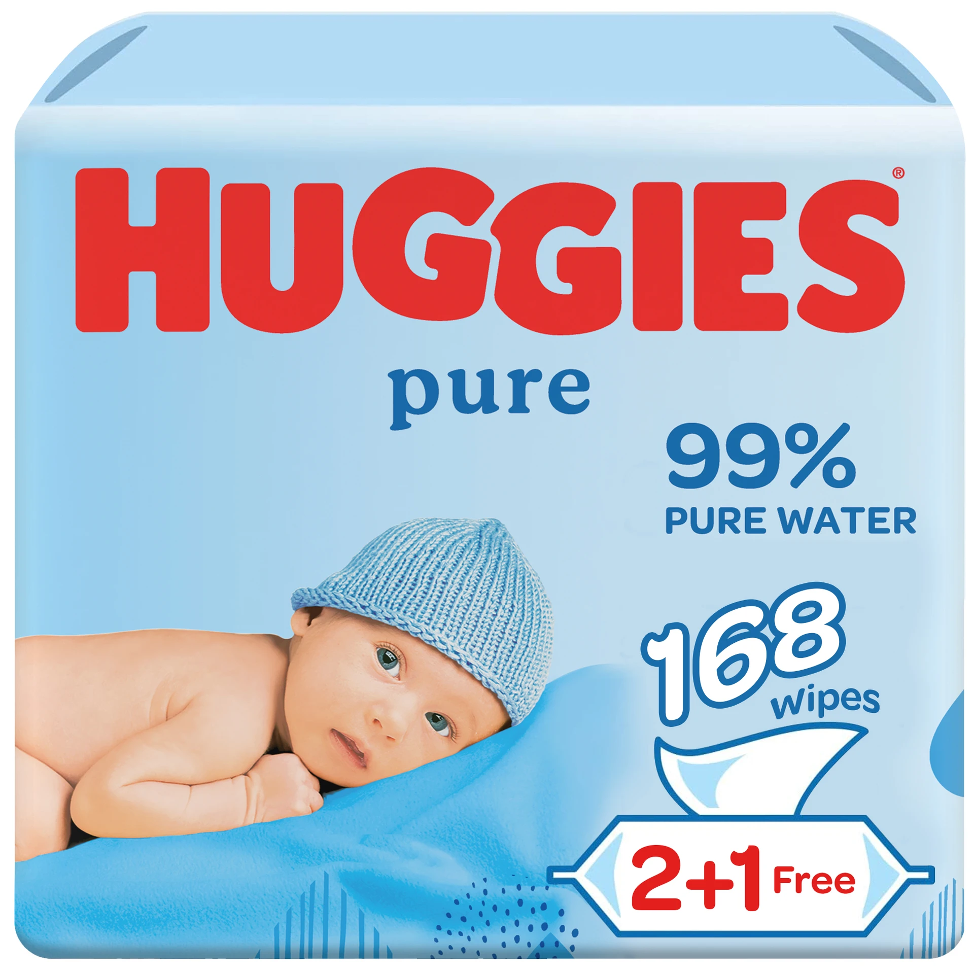 Huggies Pure Baby Wipes Pure Water Wipes 3 Pack 56 Wipes 168 Wipes