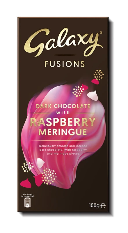 Galaxy Fusions Dark Chocolate with Raspberry 100 gm