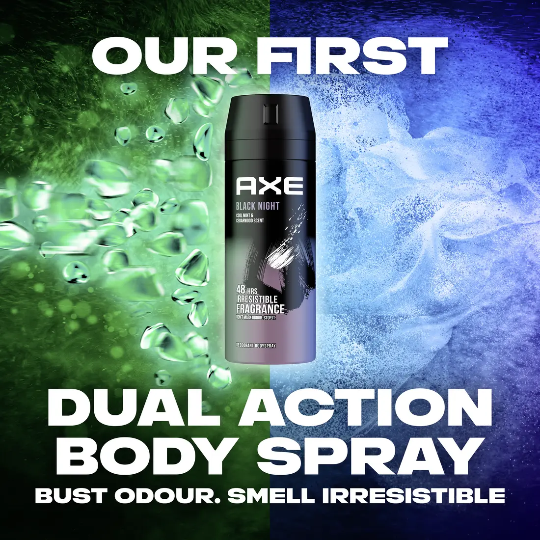 Axe Men Deodorant Body Spray for long lasting odour protection Black Night 150ml - view 6