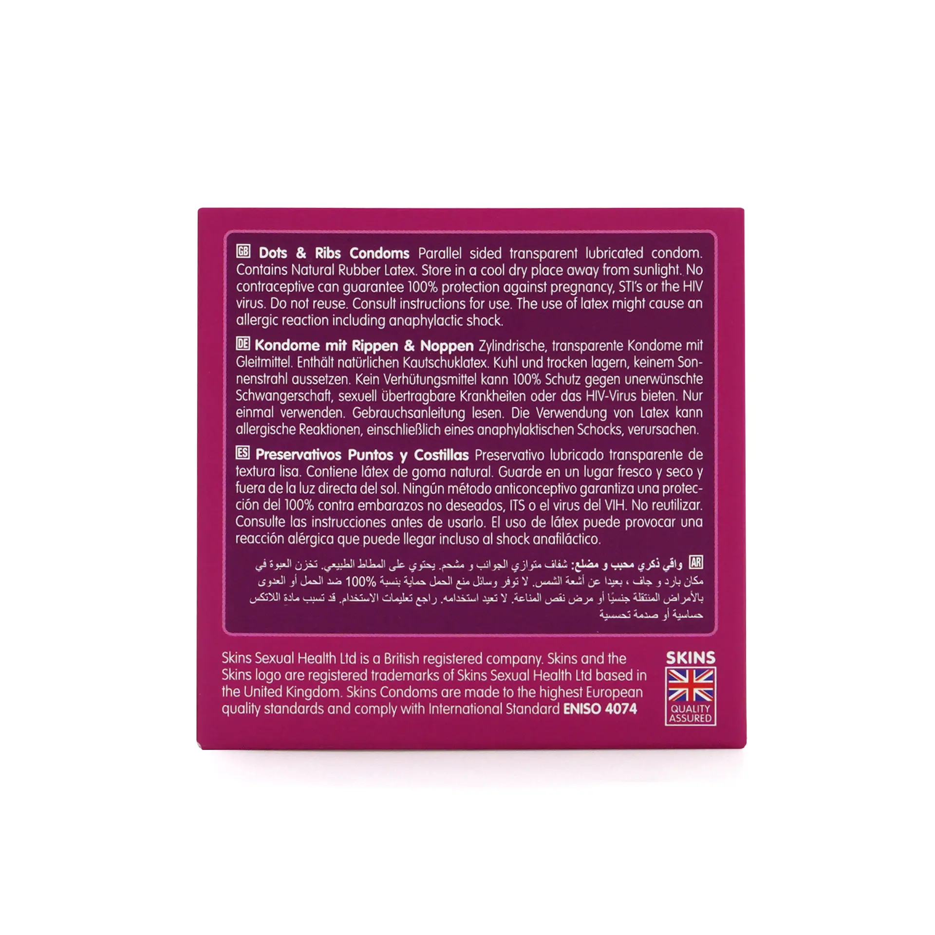 Skins Condom Dots & Ribs 4 Pack - view 5