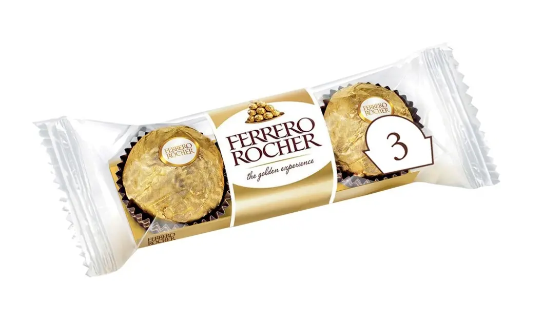 Ferrero Rocher Fine Hazelnut Milk Chocolates Pack 3 Pieces 37.5 gm - view 1