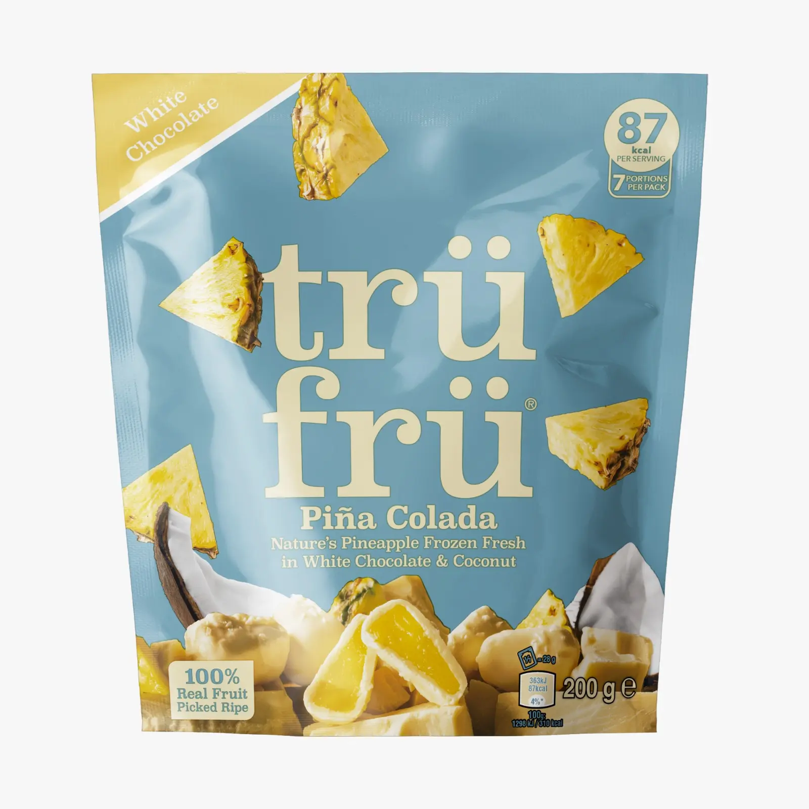 Tru Fru Frozen Pineapple with White Chocolate and Coconut 200 gm - view 1