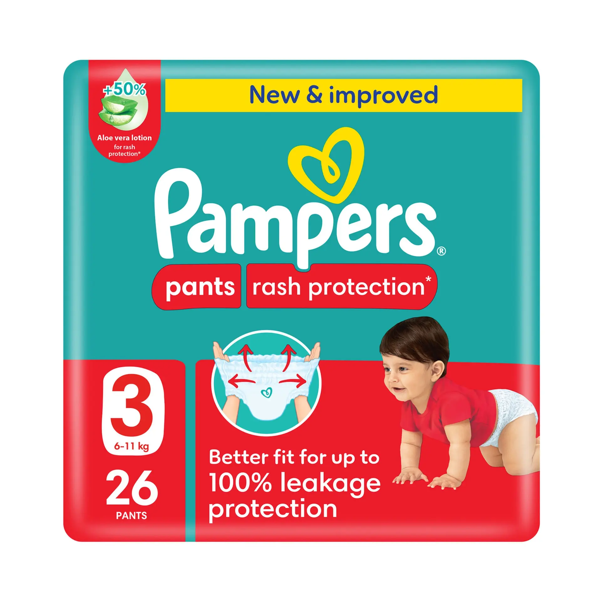 Pampers Pants Rash Protection With Aloe Vera Lotion S3 26 Pcs - view 1
