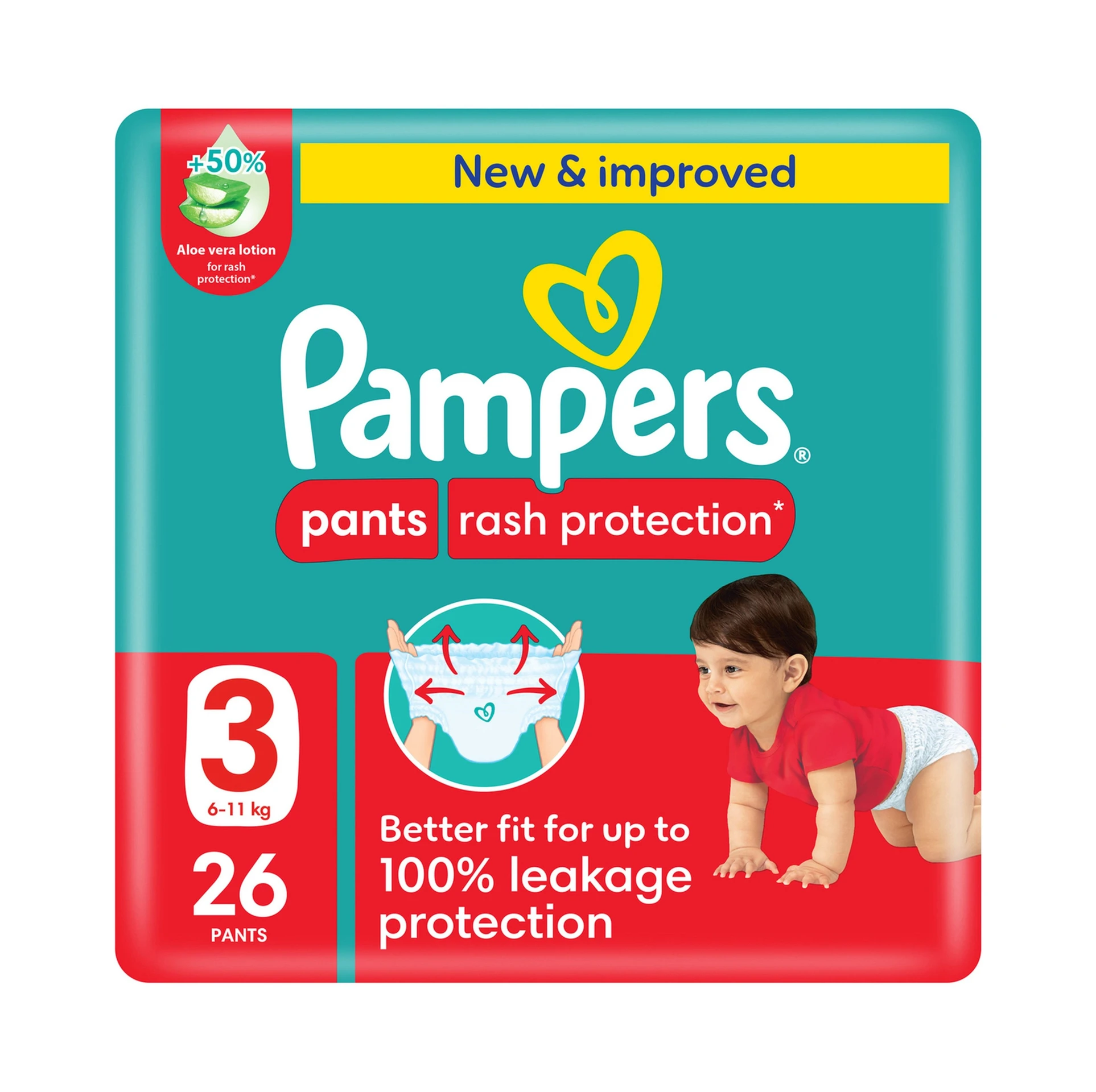 Pampers Pants Rash Protection With Aloe Vera Lotion S3 26 Pcs